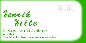 henrik wille business card